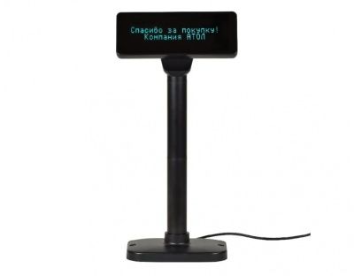 Дисплей покупателя АТОЛ PD-2800 черный, USB, зеленый светофильтр. Дисплей покупателя АТОЛ PD-2800 черный, USB, зеленый светофильтр.