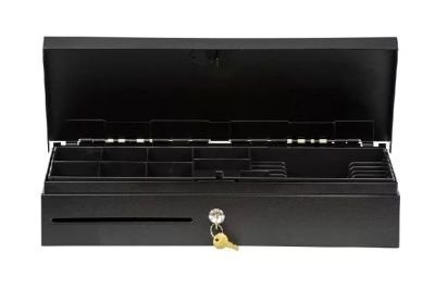 Денежный ящик АТОЛ FlipTop-B черный, 460*170*100, 24V, крышка для инкассации.