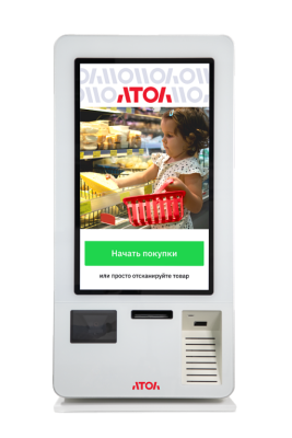Касса самообслуживания АТОЛ КСО 4271 (27", i5-1135G7, SSD, 4/128GB), Wi-Fi, без ОС, 72CJ, Кр. пин-пад, Настольная стойка Касса самообслуживания АТОЛ КСО 4271 (27", i5-1135G7, SSD, 4/128GB), Wi-Fi, без ОС, 72CJ, Кр. пин-пад, Настольная стойка