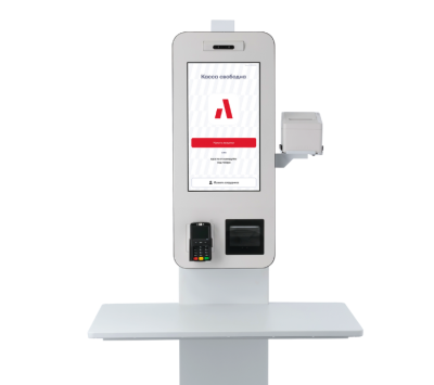 Касса самообслуживания АТОЛ КСО 3245 (24", J6412, SSD, 4/128GB), без Wi-Fi, без ОС, Mindeo, Ind., Кр. пин-пад, Кр. ФР, Наст. ст..