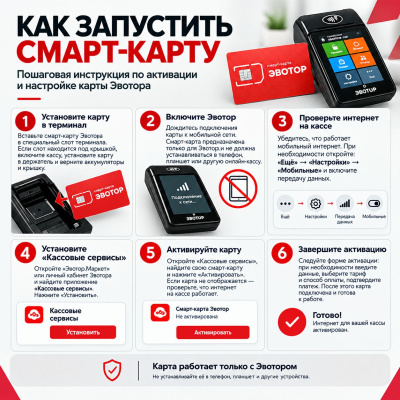 Смарт-карта Эвотор Кассовые сервисы универсальная